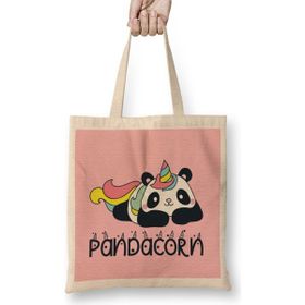 Humuts Pandacorn Panda Unicorn Rainbow Unicorn Bez Kadın Günlük Çanta