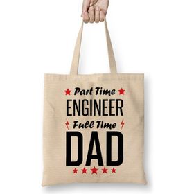 Humuts Part Time Engineer Full Time Dad Bez Uzun Saplı Açık Bej Rengi Çanta