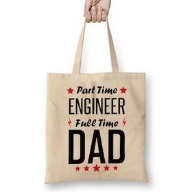 Humuts Part Time Engineer Full Time Dad Bez Uzun Saplı Açık Bej Rengi Çanta