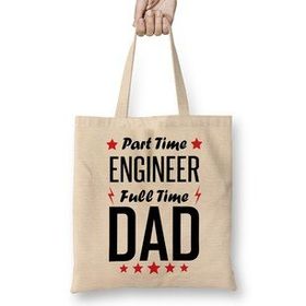 Humuts Part Time Engineer Full Time Dad Bez Uzun Saplı Açık Bej Rengi Çanta