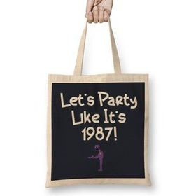 Humuts Party Like 1987 Bite Fnaf Bez Uzun Saplı Açık Bej Rengi Çanta