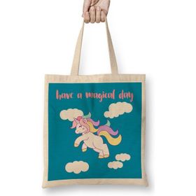 Humuts Pastel Unicorn Have A Magical Day Unisex Bez Çanta