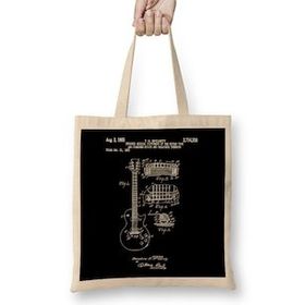 Humuts Patent 1955 Gibson Les Paul Guitar Unisex Bez Çanta