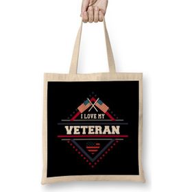 Humuts Patriotic I Love My Veteran Military Family Bez Çanta