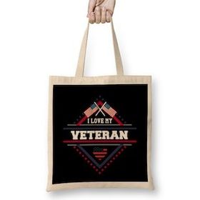 Humuts Patriotic I Love My Veteran Military Family Bez Çanta
