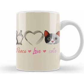 Humuts Peace Love Cats Awesome Gift Fashion Peace Love Cats Funny Summer Female Kupa