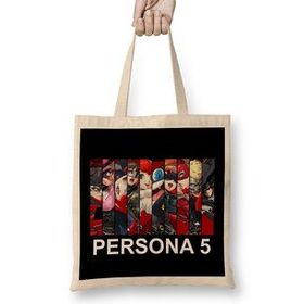 Humuts Persona 5 Strikers All Member Bez Uzun Saplı Açık Bej Rengi Çanta