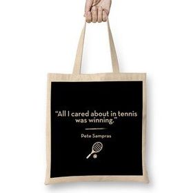 Humuts Pete Sampras All I Cared About In Tennis Was Winning Quote Bez Uzun Saplı Açık Bej Rengi Çanta
