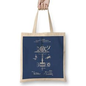 Humuts Phonograph Patent Blueprint Thomas Edison Bez Kadın Günlük Çanta