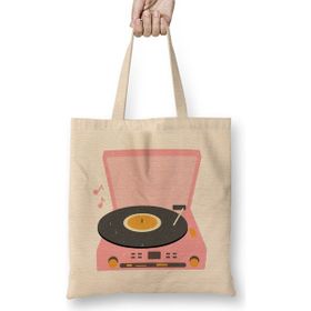 Humuts Pink Vintage Record Player Bez Çanta