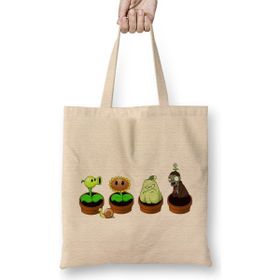 Humuts Plants Vs Zombies Zen Garden Bez Uzun Saplı Açık Bej Rengi Çanta