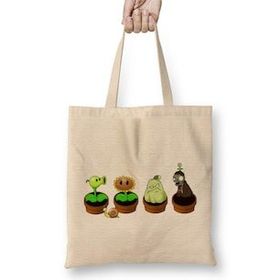Humuts Plants Vs Zombies Zen Garden Bez Uzun Saplı Açık Bej Rengi Çanta