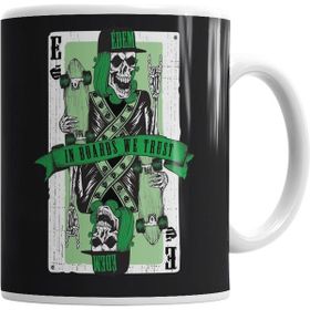 Humuts Playing Card Skull Kupa Bardak