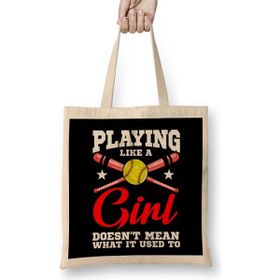 Humuts Playing Like A Girl Doesnt Mean What It Used To Bez Uzun Saplı Açık Bej Rengi Çanta
