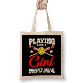Humuts Playing Like A Girl Doesnt Mean What It Used To Bez Uzun Saplı Açık Bej Rengi Çanta