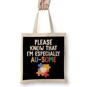 Humuts Please Know That I M Especially Au Some Autism Bez Uzun Saplı Açık Bej Rengi Çanta