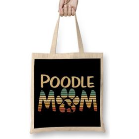 Humuts Poodle Mom Cute Funny Retro Dog Mom Bez Çanta