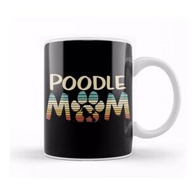Humuts Poodle Mom Cute Funny Retro Dog Mom Kupa Bardak