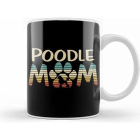 Humuts Poodle Mom Cute Funny Retro Dog Mom Kupa Bardak