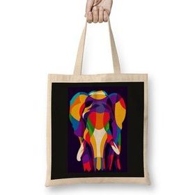 Humuts Popart Animals Colorful Elephant Ini Pop Art Bez Çanta