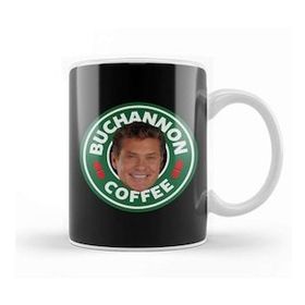 Humuts Porselen Beyaz Baywatch Buchannon Coffee David Hasselhoff Starbucks Logo Kupa Bardak