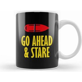 Humuts Porselen Beyaz Baywatch Go Ahead And Stare Kupa Bardak