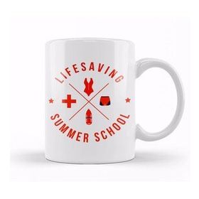 Humuts Porselen Beyaz Baywatch Lifesaving Summer School Kupa Bardak