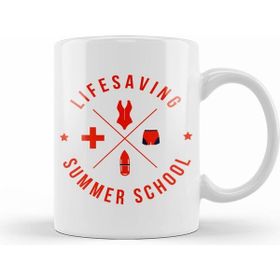 Humuts Porselen Beyaz Baywatch Lifesaving Summer School Kupa Bardak