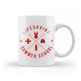 Humuts Porselen Beyaz Baywatch Lifesaving Summer School Kupa Bardak