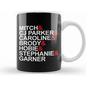 Humuts Porselen Beyaz Baywatch Original Character Names Mitch Cj Kupa Bardak