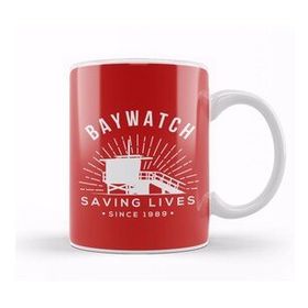 Humuts Porselen Beyaz Baywatch Saving Lives Since 1989 Kupa Bardak