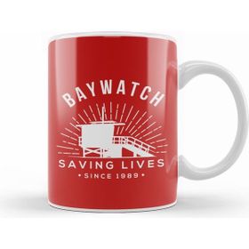 Humuts Porselen Beyaz Baywatch Saving Lives Since 1989 Kupa Bardak