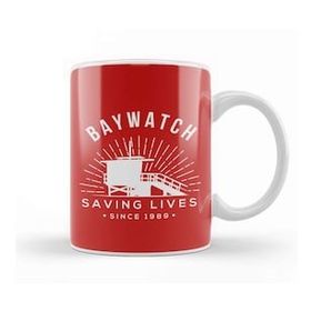 Humuts Porselen Beyaz Baywatch Saving Lives Since 1989 Kupa Bardak
