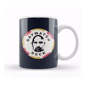 Humuts Porselen Beyaz Baywatch Stick Of Rock Dwayne Johnson Kupa Bardak