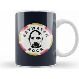 Humuts Porselen Beyaz Baywatch Stick Of Rock Dwayne Johnson Kupa Bardak