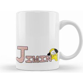 Humuts Porselen Beyaz Bts Meets BT21 Jımın Kupa Bardak