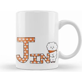 Humuts Porselen Beyaz Bts Meets BT21 Jın Kupa Bardak