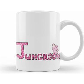 Humuts Porselen Beyaz Bts Meets BT21 Jıngkook Kupa Bardak