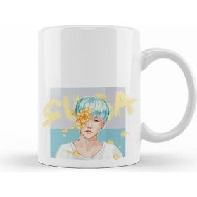 Humuts Porselen Beyaz Bts Suga Kupa Bardak