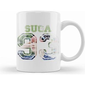Humuts Porselen Beyaz Bts Suga Kupa Bardak