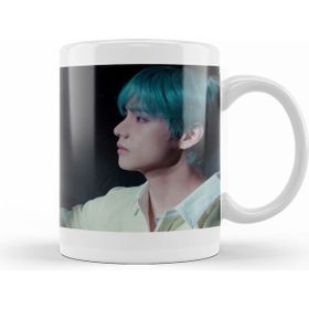 Humuts Porselen Beyaz Bts V Lights Kupa Bardak
