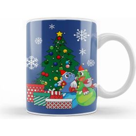 Humuts Porselen Beyaz Bubble Bobble Around The Christmas Tree Kupa Bardak