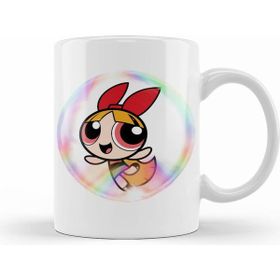 Humuts Porselen Beyaz Bubbles Powerpuff Girls Kupa Bardak
