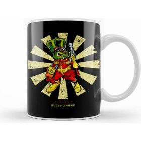 Humuts Porselen Beyaz Bucky Ohare Retro Japanese Kupa Bardak