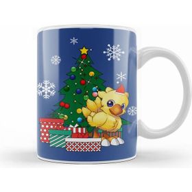 Humuts Porselen Beyaz Chocobo Around The Christmas Tree Kupa Bardak