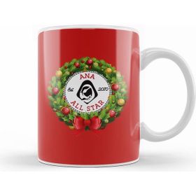 Humuts Porselen Beyaz Christmas All Star Overwatch Ana Wreath Kupa Bardak