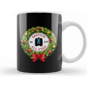 Humuts Porselen Beyaz Christmas All Star Overwatch Bastion Wreath Kupa Bardak