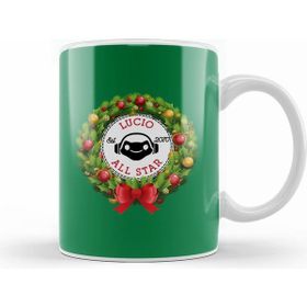 Humuts Porselen Beyaz Christmas All Star Overwatch Lucio Wreath Kupa Bardak