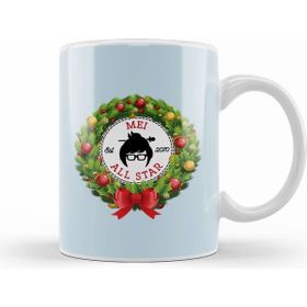 Humuts Porselen Beyaz Christmas All Star Overwatch Mei Wreath Kupa Bardak