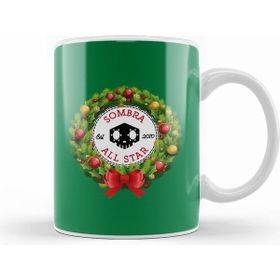 Humuts Porselen Beyaz Christmas All Star Overwatch Sombra Wreath Kupa Bardak